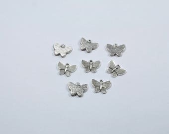 BR94 - Set of 8 butterflies in silver