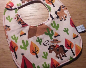 Bib pattern cowboys and Indians - cotton