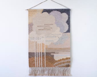 Tapestry by Ingegerd Silow Swedish Flat Weave Wall Hanging Modernist Scandinavian Weaving Mid Century Modern Interior Wall Decorations