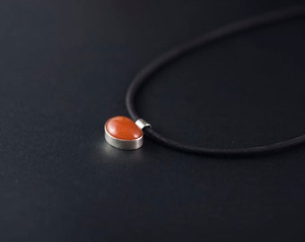 Natural Stone Necklace;Rubber Necklace; #cool girl