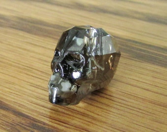 1pc 13mm Crystal Skull Bead, Swarovski 5750, Crystal Silver Night, Swarovski Skull 5750, Goth Beads, 13mm Skull, Gray Crystal, Halloween