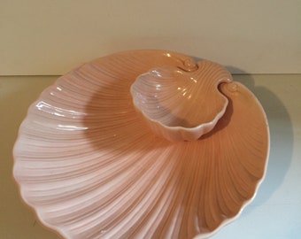Shell shaped Chip and Dip Set Pink