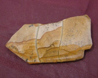 Picture Jasper Slab - Beautiful Camel Tan & Creamy White, Handmade Stone Slice, Jasper Slice, by JewelryArtistry - SL502