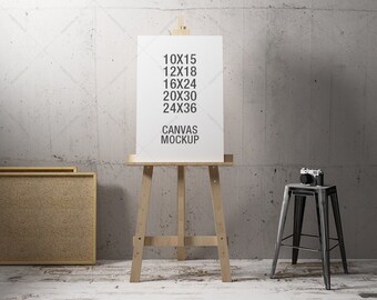 Download 10x15 / 12x18 / 16x24 / 20x30 / 24x36 mockup canvas