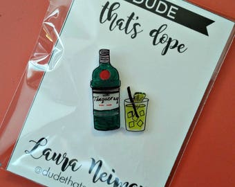 Gin & Juice Shrinky Dink Pin