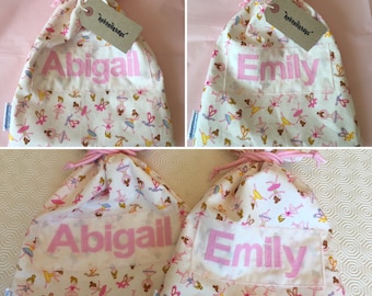 Ballet shoe bag - dancers fabric