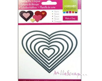 Die cut hearts, die cut hearts, v Creative books, 6 pieces
