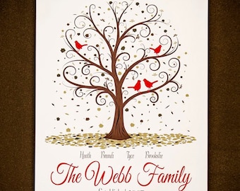 Family Tree - 18x24 - Personalized Family Tree Print