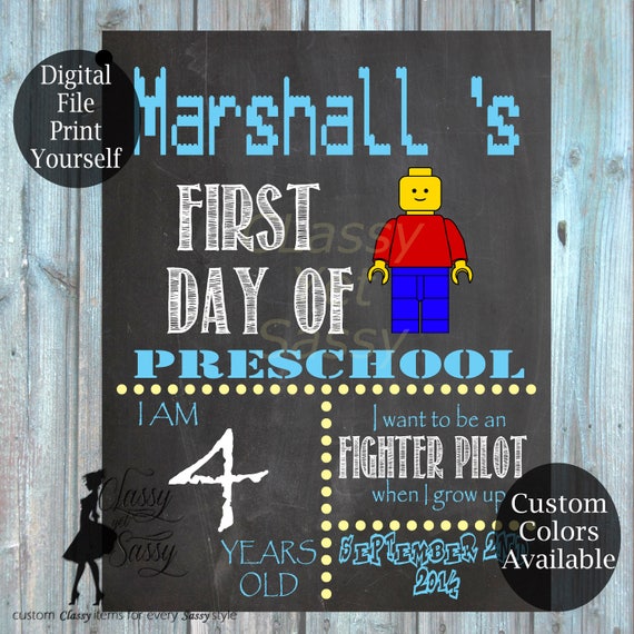 First Day Of School Chalkboard Sign 184