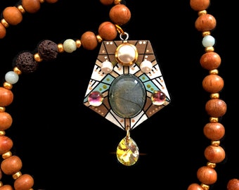Moon Stone Oil Diffuser Necklace