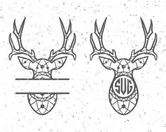 Download Deer SVG Deer monogram SVG Mandala svg monogram Deer svg Deer