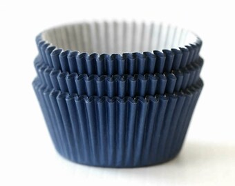 Solid Navy Blue Cupcake Liners
