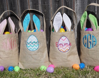 Easter basket, Personalized Easter Basket, monogram easter basket, girls basket, boys basket, girls easter basket, monogram, burlap, bunny