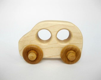 Wooden Toy Family Car, little wood toy