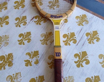 Vintage CHRIS EVERT "Miss Chris" Wood Tennis Racquet 4 1/2 L Leather Grip