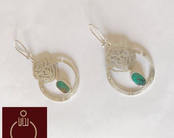 Earrings, Turquoise, Persian, Carpet