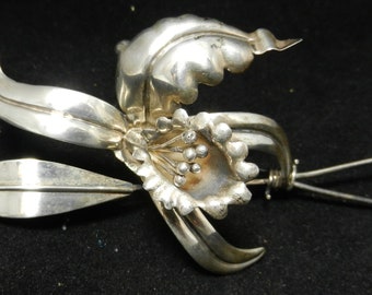 SALE Brooch Vintage Sterling Flower