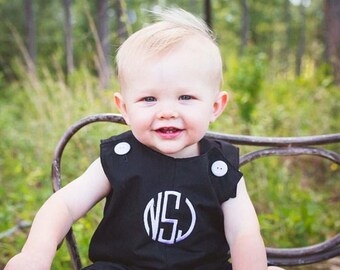 Baby Boy's Jon Jon, Black Romper, shortalls, longall...Wedding, portrait..3m,6m,9m,12m,18m,2t,3t