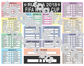 FIFA World Cup 2018 - Schedule - Instant Download - goal tracker - SOCCER - FOOTBALL