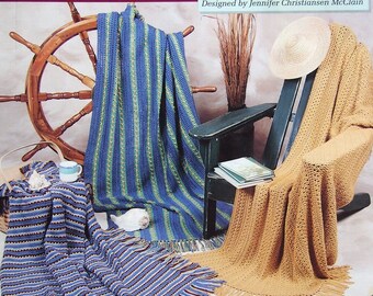 No Think'um Afghans By Jennifer Christiansen McClain Crochet Pattern Leaflet 2000