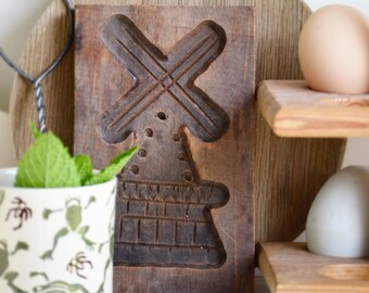 Hand carved wooden Folk Art mould