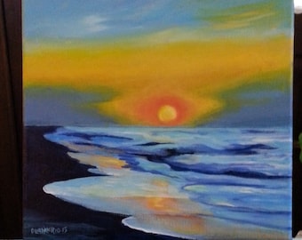 Emerald Isle Dawn II 12x12 Acrylic Wrapped Canvas
