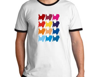 Colorful Cairn Terrier Ringer T-Shirt