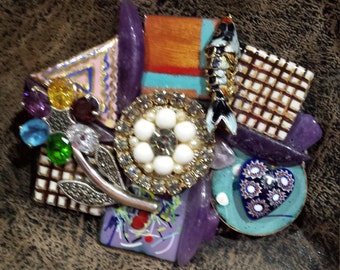 Vintage jeweled belt buckle