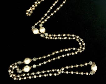 60s X-Long Pearl Chain Necklace GJ2856