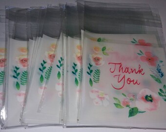 set of 20 adhesive closure gift bags