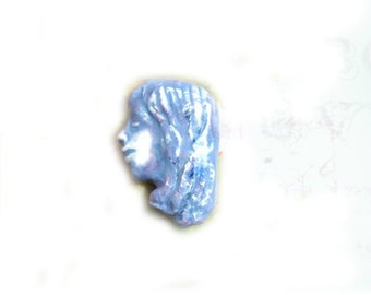 Focal Bead, Face Bead, Handmade bead, Ceramic bead - pottery beads - clay beads - # 113