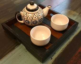 Wooden Tray, Square Tray, Solid Tea Tray, Breakfast Tray