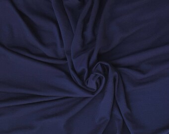 Modal Lycra Fabric Jersey Knit by the Yard Pea Navy 4 Way Stretch 1/4/18