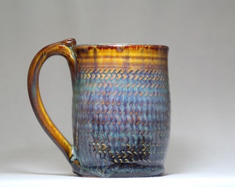 ceramic mug, 12oz pottery mug, pottery coffee cup