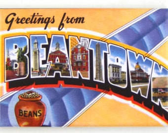 Greetings from Beantown Fridge Magnet