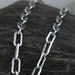 Sterling Silver Flat Oval Necklace Chain, Antiqued - 14" Inches