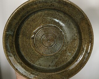 Ready to ship-Ceramic Garlic Grater Plate