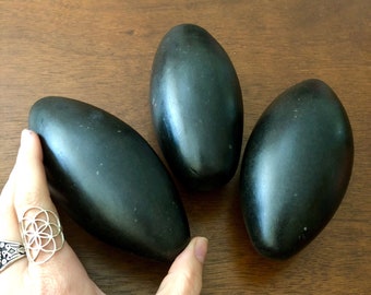 BLACK SHIVA LINGAM Large Sacred Auspicious Lord Shiva & Unique Crystal Healing Narmanda River India