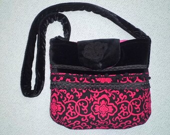 Shoulder bags, velvet, corduroy, ornaments