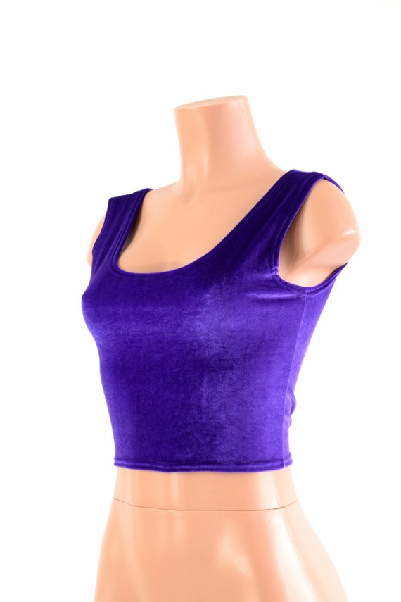 purple crop tank