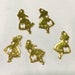 5pcs 29mm Gold Plated Alice in Wonderland Metal Charm Pendant Findings DIY Jewelery