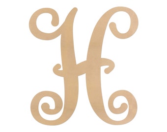 Monogram letter h | Etsy