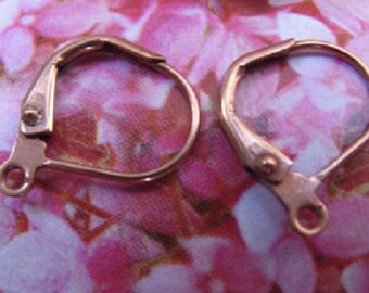 10 Pairs of Copper Lever Back Earrings
