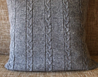 Cable knit lambswool Pillow/Cushion cover/home accessories/indoor cushions/garden cushions/pool cushions/gray/black/white