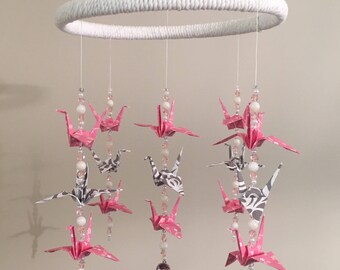 Origami Crane Mobile - Baby Girl