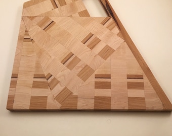 Maple, Walnut, and Alder Funky Cutting Board