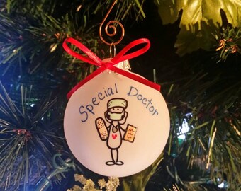 Doctor ornament,Doctors,gift for doctor,doctor gift, doctor Christmas gift, personalized doctor gift, doctor christmas ornament,