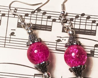 Gifts for Her, Fun, Flirty, Hot Pink Earrings