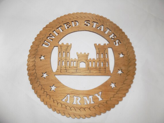 US ARMY ENGINEERS Scroll Saw Plaque