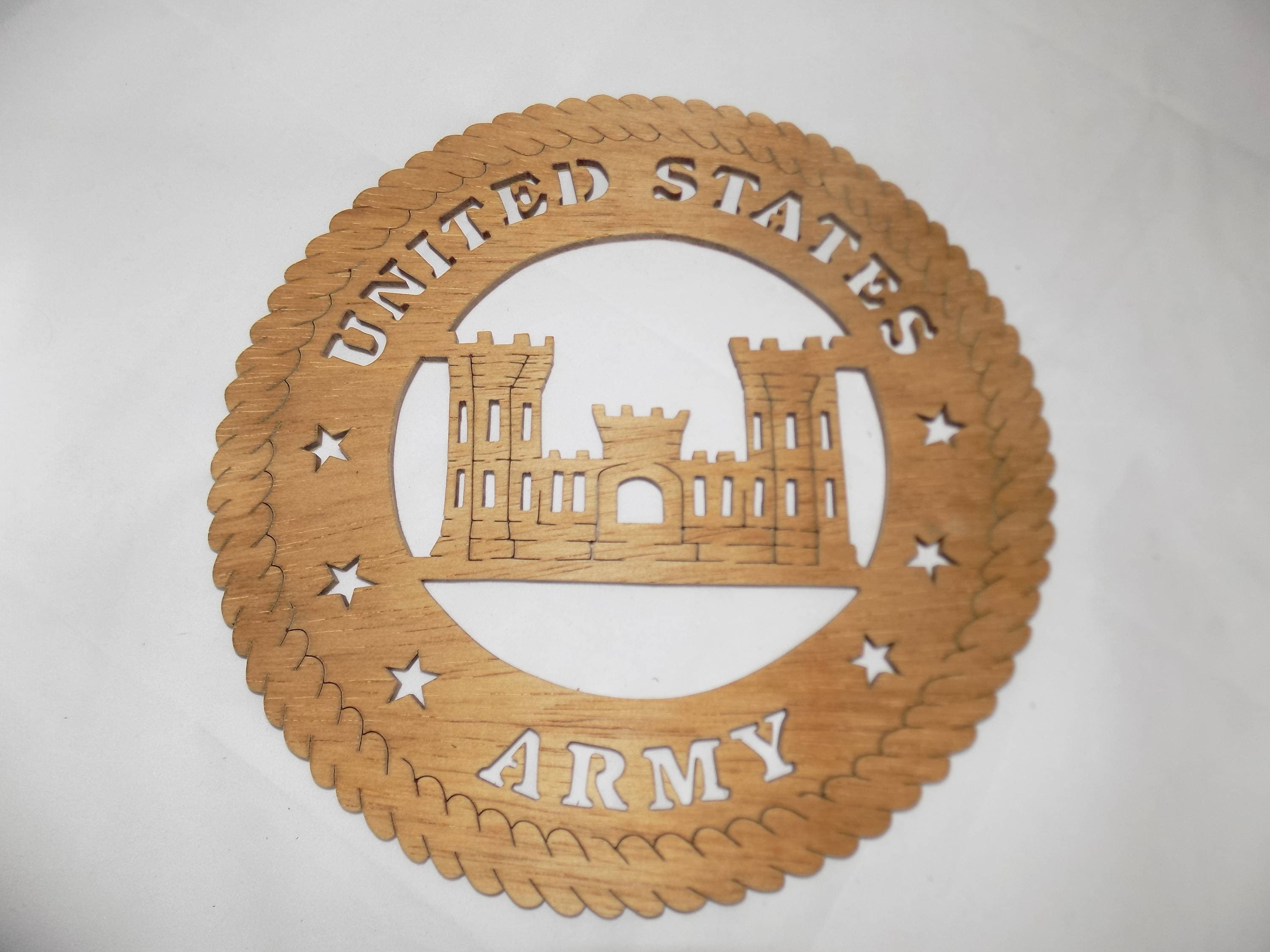 Us Army Engineers Scroll Saw Plaque